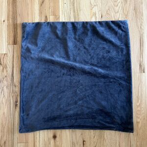 Dark Grey Velvet Cushion‎ Cover/Pillow Case 24" x 24" plush home decor glam